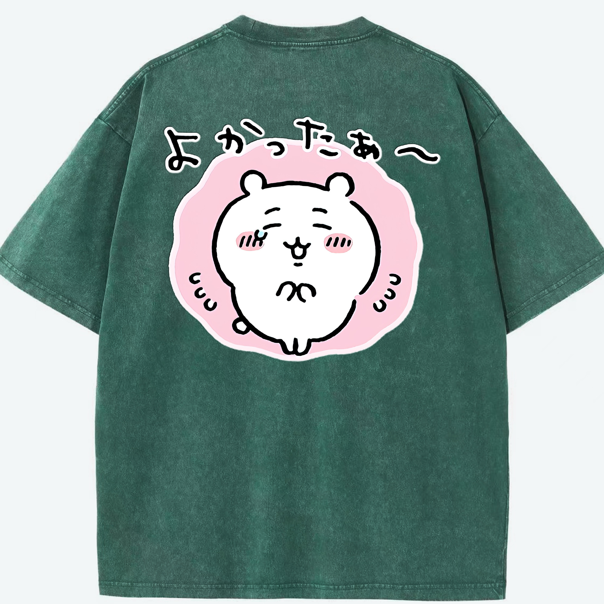 （画像用） ちいかわ ちいかわ Chii-kawa chiikawa 綿100% ヴィンテージ風 半袖Tシャツ（背面プリント）
